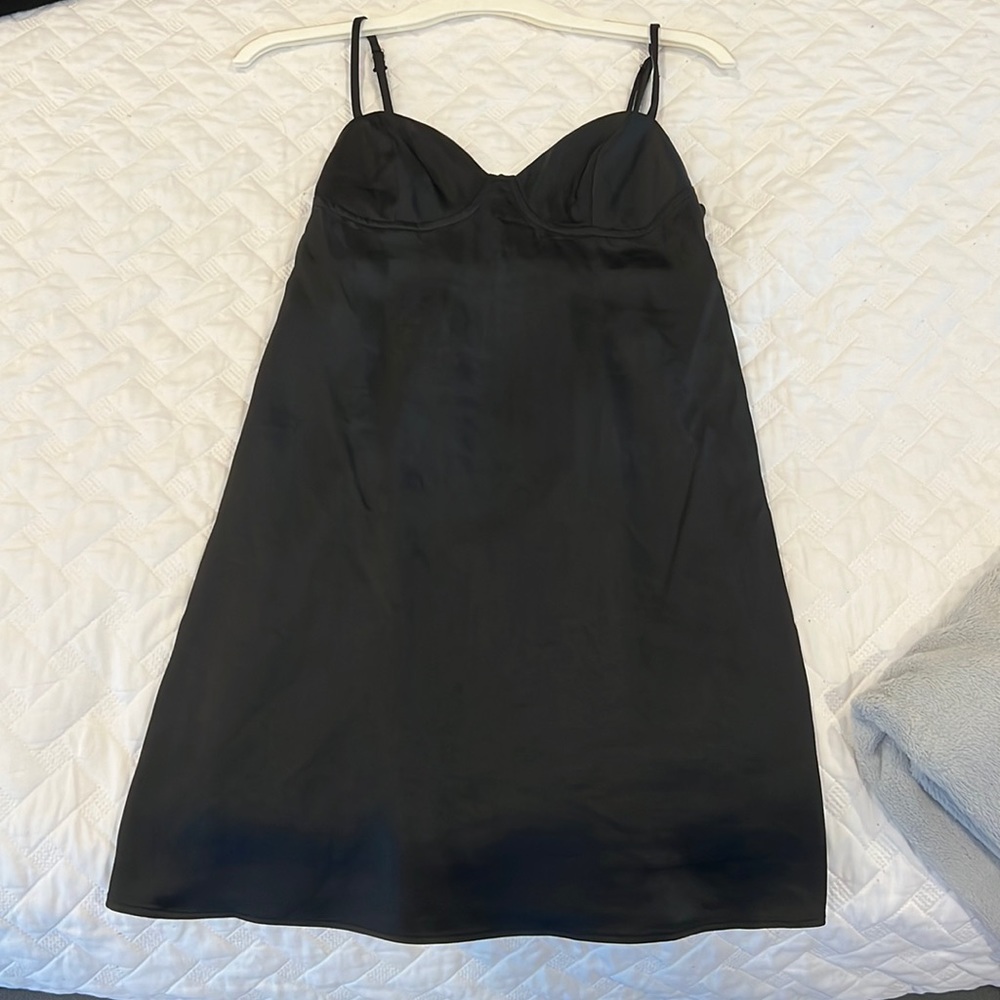Silky black dress from target XS